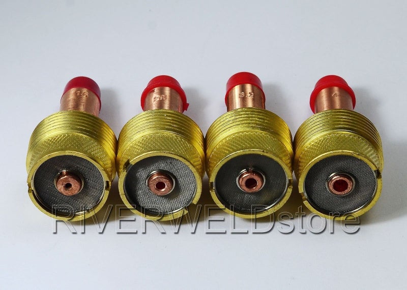 RIVERWELD TIG Gas Lens Collet Bodies Jumbo Large Diameter 45V116 1/16", 45V64 3/32, 995795 1/8", 45V63 5/32" Alumina Nozzle Ceramic Cup 57N 53N series for SR WP 17 18 26 TIG Welding Torch 14pcs - Image 3